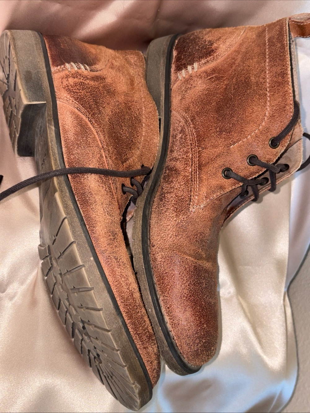 BED|STU Men's Chestnut Brown Suede Chukka Boots Men Sz 12